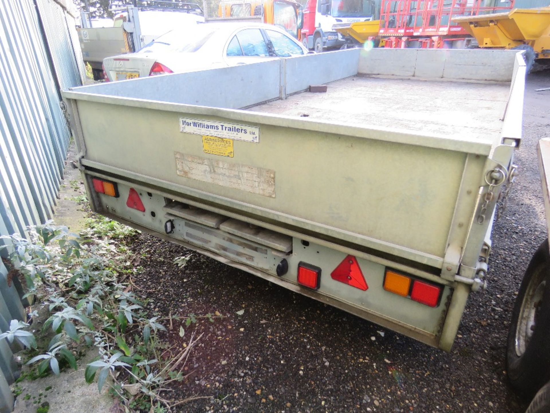 IFOR WILLIAMS LM146G3 TRIAXLED PLANT TRAILER. 14FT X 6FT WITH SLIDE OUT LOADING RAMPS, SPARE WHEEL A - Image 6 of 8