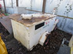4 WHEELED WASTE OIL COLLECTION TRAILER, PREVIOUSLY USED AT MAJOR AIRPORT.