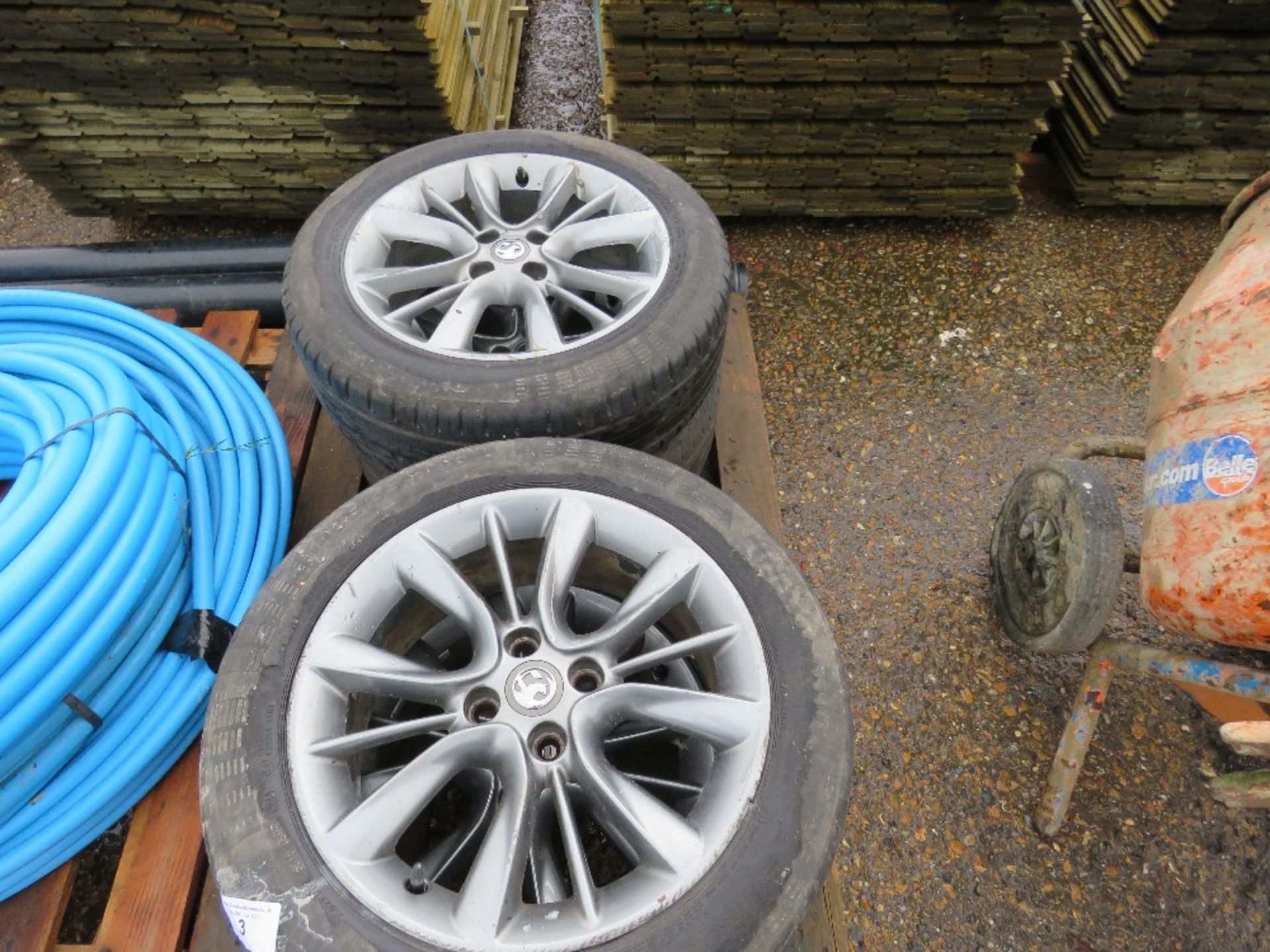 4 X VAUXHALL 16" WHEELS AND TYRES.