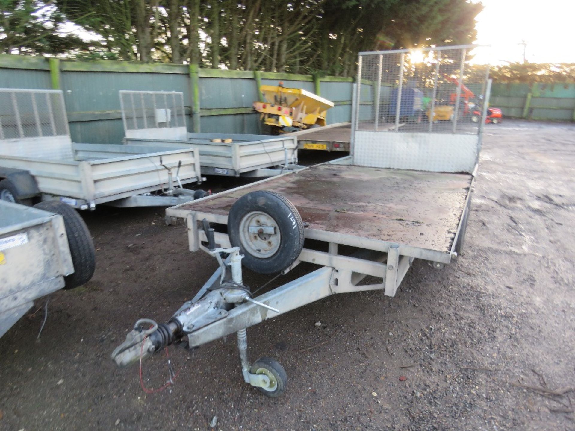 IFOR WILLIAMS LT146G BEAVER TAILED TWIN AXLE PLANT TRAILER. SN:SCK40000070515837. PREVIOUS COUNCIL U