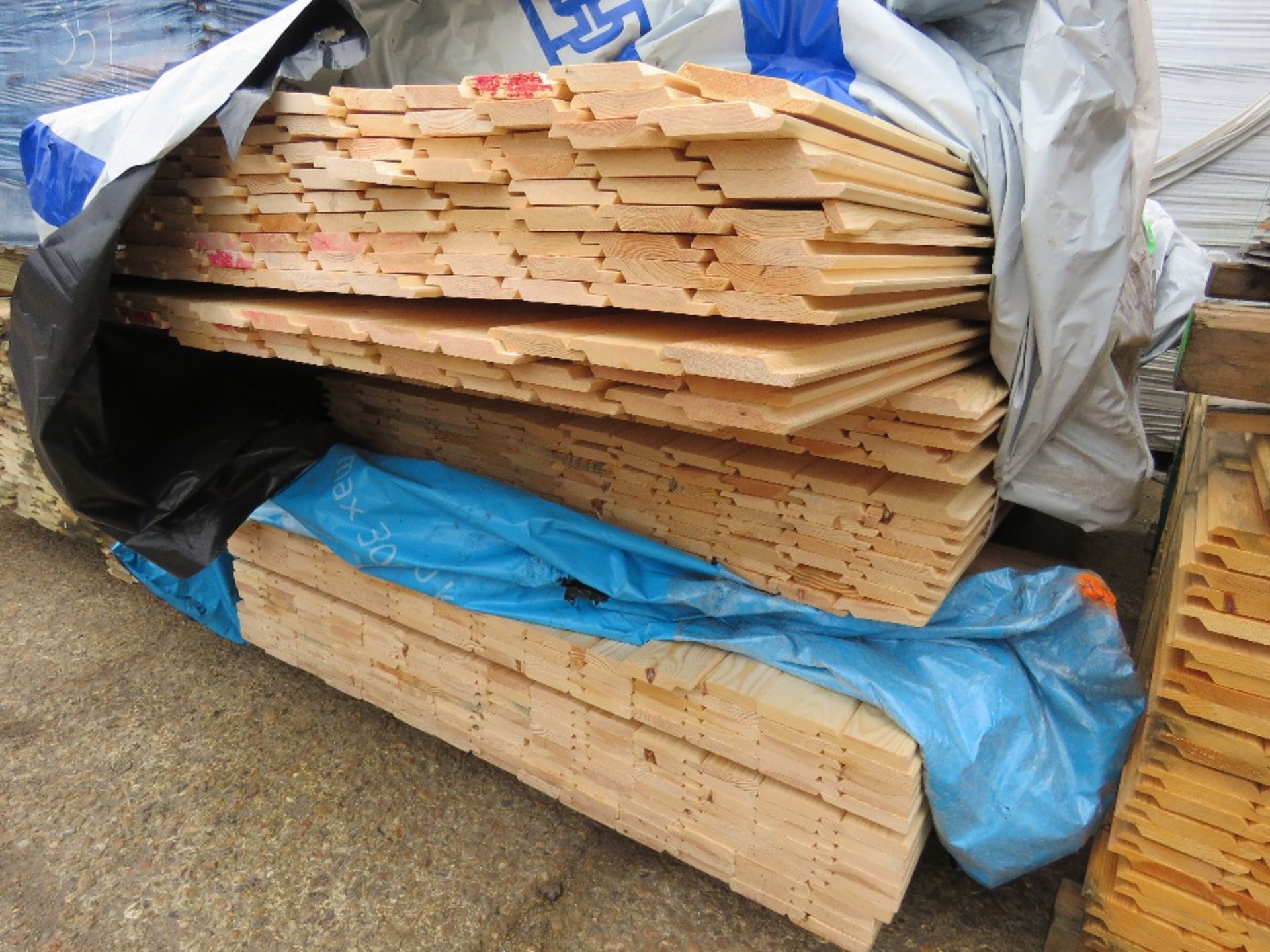 2 X PACKS OF WRAPPED UNTREATED SHIPLAP CLADDING TIMBER BOARDS, 1.86M X 8.5CM WITH A SINGLE TONGUE FO - Image 2 of 4