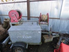 NIXON HIGH PRESSURE TOWED WASHER UNIT. WHEN TESTED WAS SEEN TO RUN. PUMP UNTESTED. PETROL ENGINE.