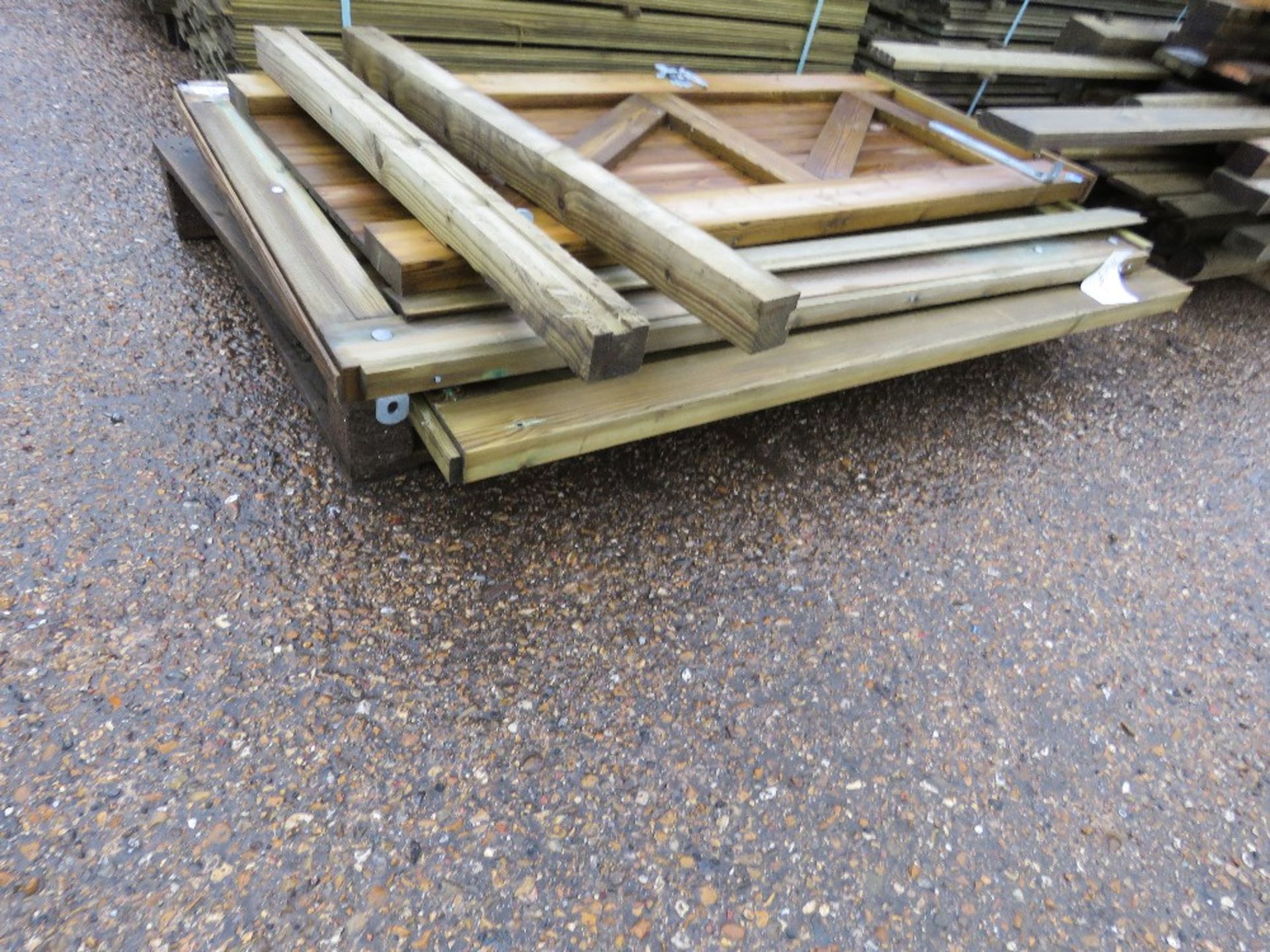 3 X PEDESTRIAN TIMBER GATES. - Image 2 of 2