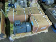 PALLET CONTAING 4 X 7.5KW ELECTRIC MOTORS.