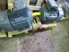 2 X 5.5KW RATED ELECTRIC MOTORS. SOURCED FROM A LARGE MANUFACTURING COMPANY AS PART OF THEIR STOCK