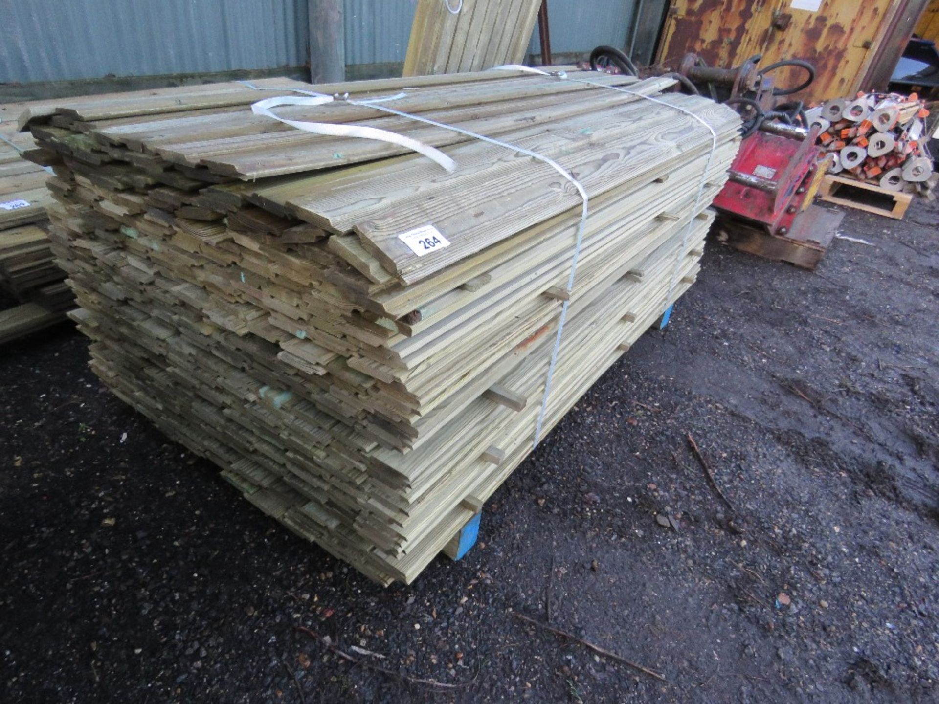 PACK OF SHIPLAP TIMBER CLADDING BOARDS, 1.83 M X 10CM WIDTH APPROX.
