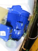 REGAL 5KW RATED ELECTRIC INDUSTRIAL MOTOR, UNUSED.