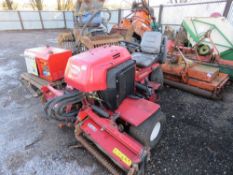 TORO REELMASTER 2300D 3218 REC HRS. TRIPLE MOWER. WHEN TESTED WAS SEEN TO DRIVE, STEER AND BLADES TU