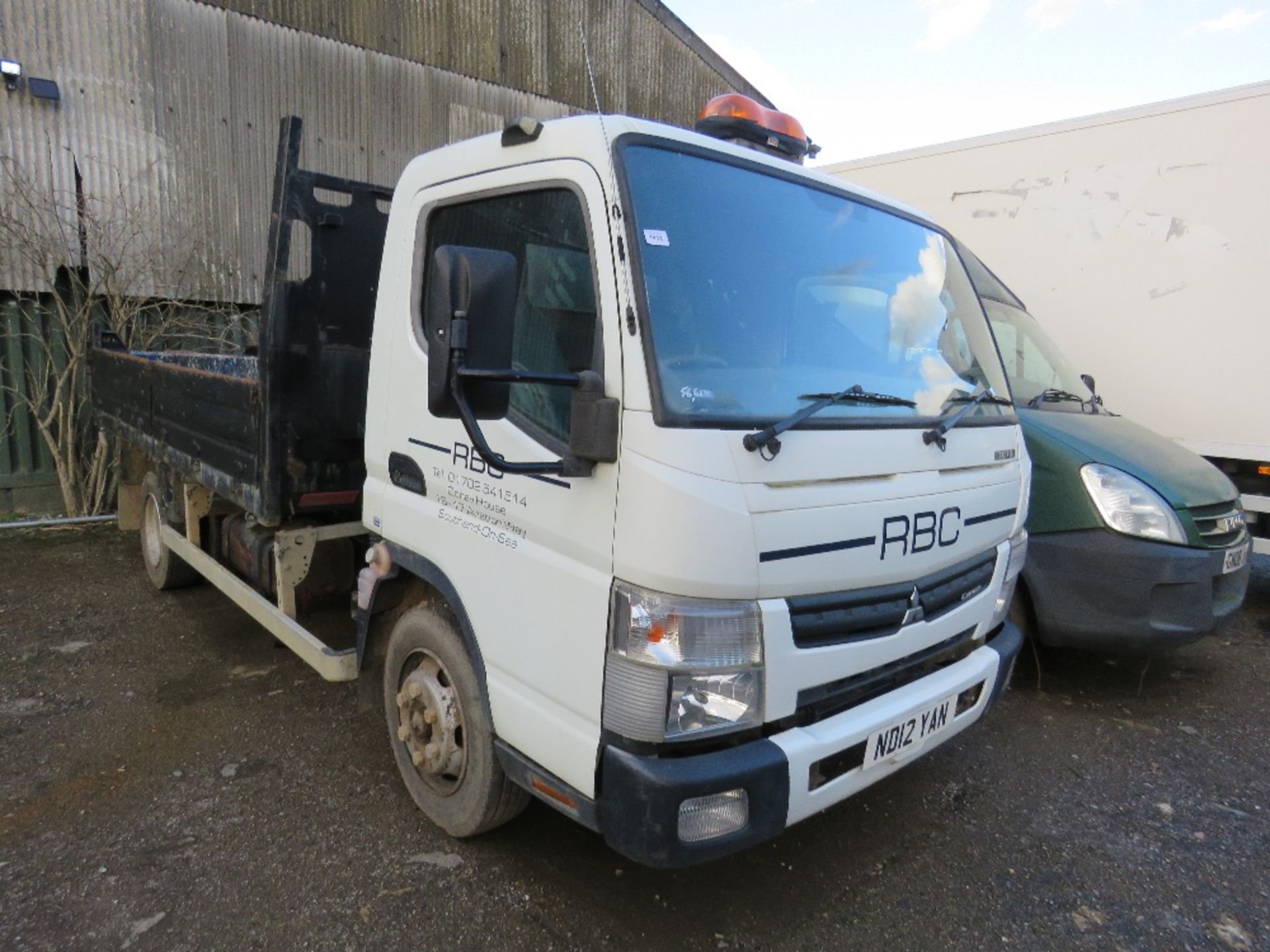 MITSUBISHI CANTER 7C15 7500KG TIPPER REG:GJ12 VYR (PRIVATE PLATE JUST REMOVED).56,611 REC MILES.