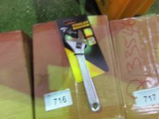 BOX OF 24 X STANLEY FATMAX 200MM ADJUSTABLE WRENCH SPANNERS.