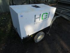 HGI 6KVA BARROW GENERATOR, 2476 REC HRS, YANMAR ENGINE, UNTESTED.