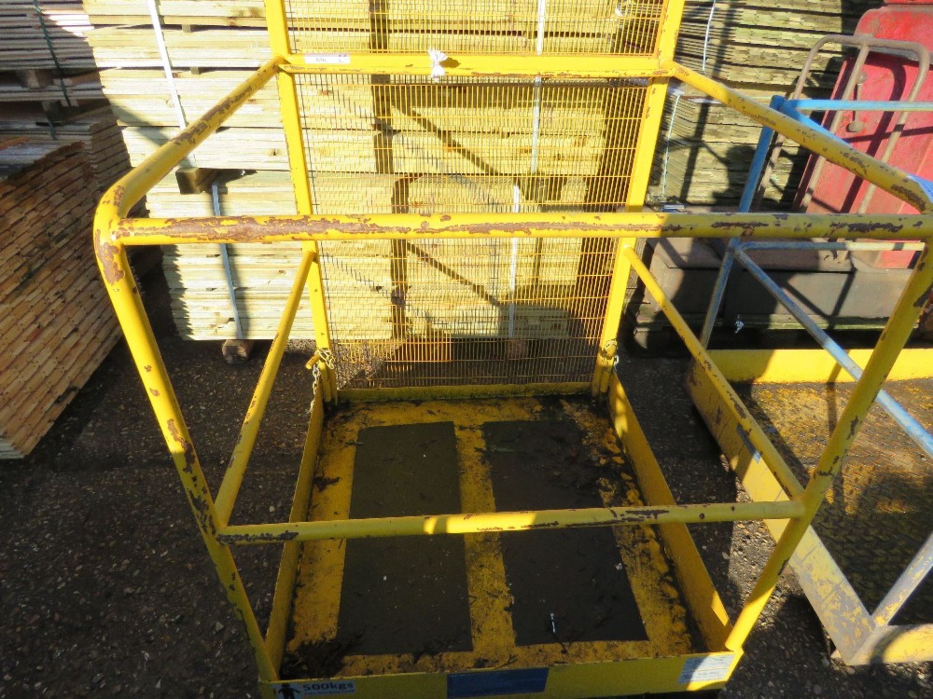 CONTACT 2 MAN FORKLIFT MAN CAGE, YEAR 2019 BUILD. - Image 2 of 3