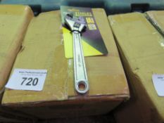 BOX OF 24 X STANLEY FATMAX 200MM ADJUSTABLE WRENCH SPANNERS.