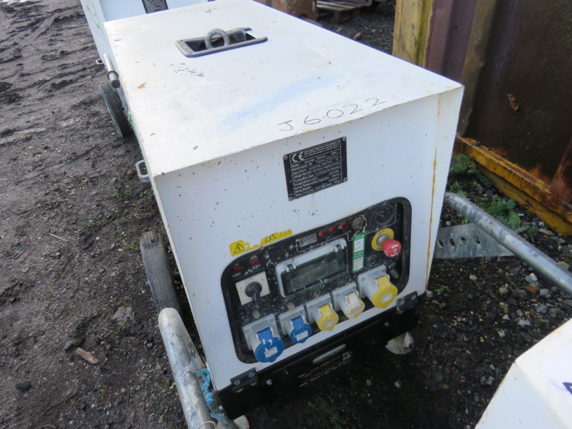 HGI 6KVA RATED BARROW GENERATOR WITH YANMAR ENGINE, 2271 REC HRS. UNTESTED. - Image 2 of 6