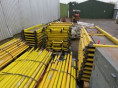 LARGE QUANTITY OF GRP SCAFFOLD TOWER PARTS TO INCLUDE SOME UPRIGHTS, LOTS OF BOARDS AND BRACE POLES