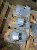 3 X 3KW RATED ELECTRIC MOTORS. SOURCED FROM A LARGE MANUFACTURING COMPANY AS PART OF THEIR STOCK