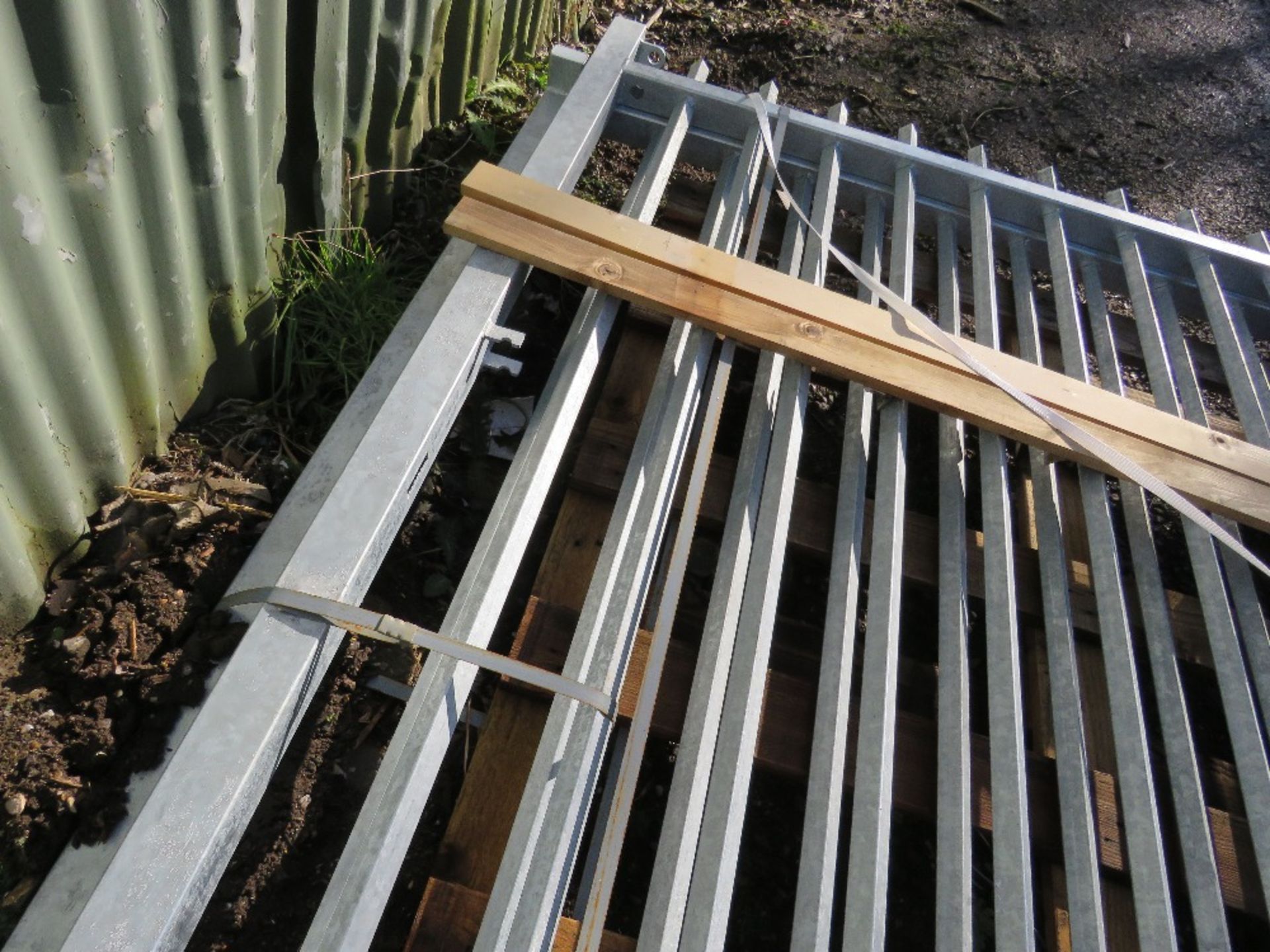 2 X GALVANISED BARBICAN SITE YARD SECURITY GATES. 2M HEIGHT X 2.5M WIDE EACH APPROX , 5M TOTAL WIDT - Image 2 of 4