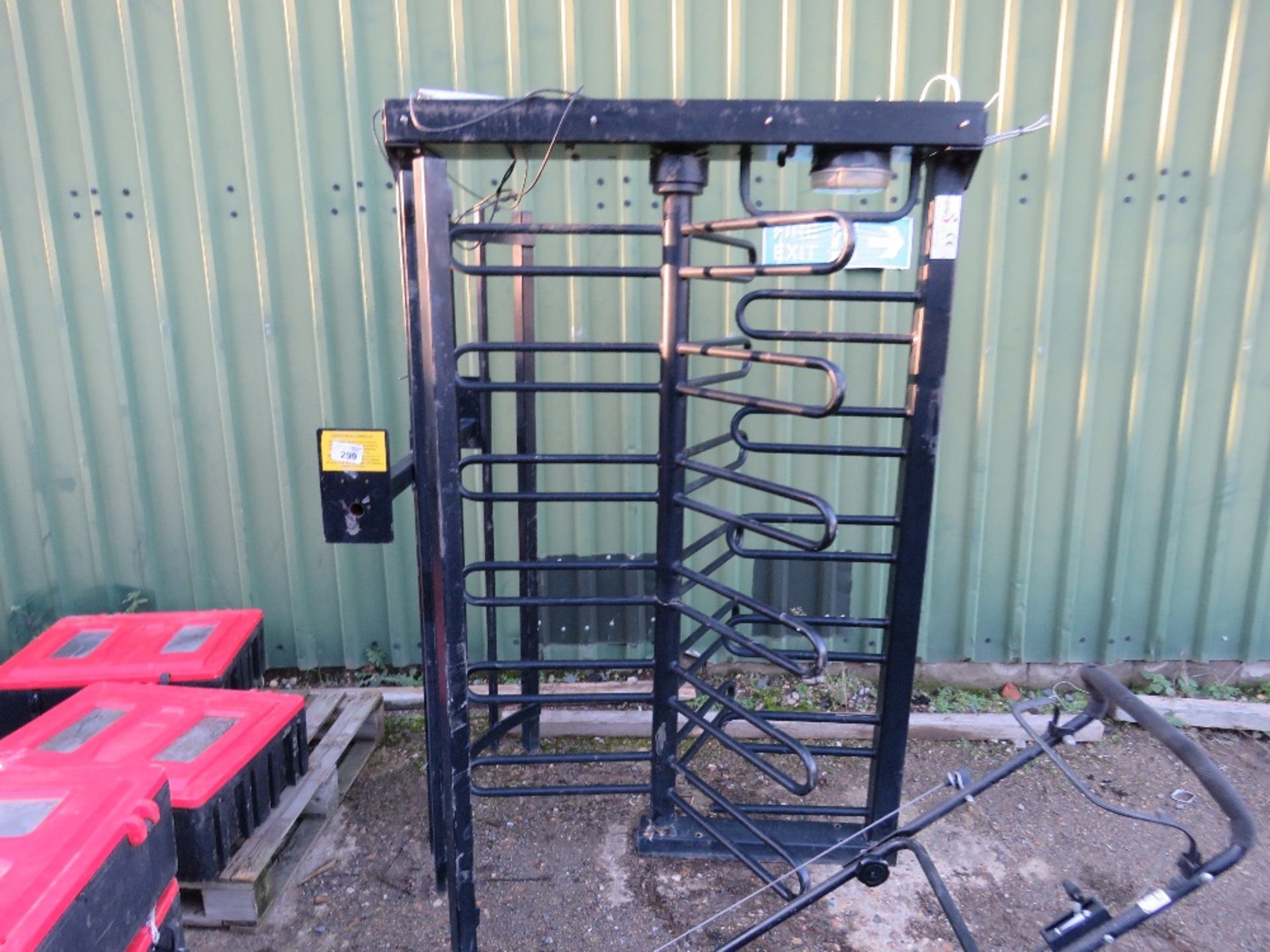 SITE ENTRANCE TURNSTILE UNIT.