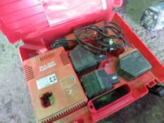 HILTI BATTERY DRILL SET IN CASE.