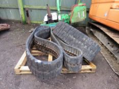 3 X RUBBER EXCAVATOR TRACKS FOR 5 TONNE EXCAVATOR.