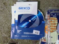 4 X MEXICO 300MM GENERAL PURPOSE CONCRETE CUTTING BLADES. DIRECT FROM LOCAL COMPANY DUE TO THE CLO