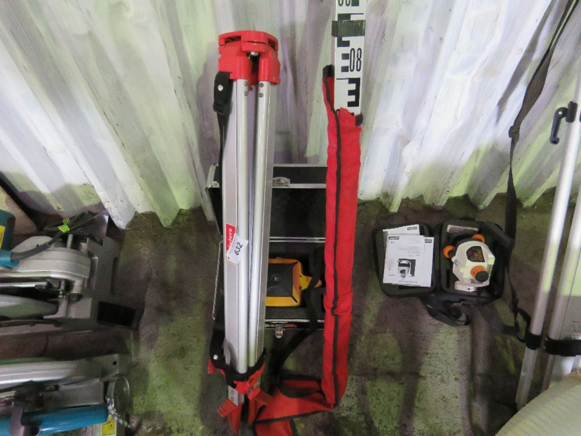 LASER LEVEL, TRIPOD AND STAFF. DIRECT FROM LOCAL COMPANY DUE TO THE CLOSURE OF THE SMALL PLANT SEC