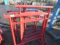 10 X RED BUILDER'S TRESTLE STANDS. DIRECT FROM LOCAL COMPANY DUE TO CLOSURE OF SMALL PLANT HIRE PART