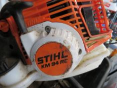 STIHL LONG REACH PETROL ENGINED PRUNING CHAINSAW. MODEL KM94RC. DIRECT FROM LOCAL COMPANY DUE TO THE