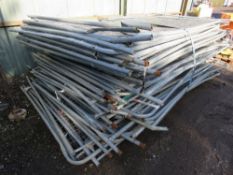 STACK OF APPROXIMATELY 45 X HERAS TYPE SITE MESH PANELS.