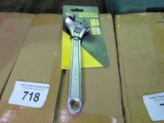 BOX OF 24 X STANLEY FATMAX 200MM ADJUSTABLE WRENCH SPANNERS.