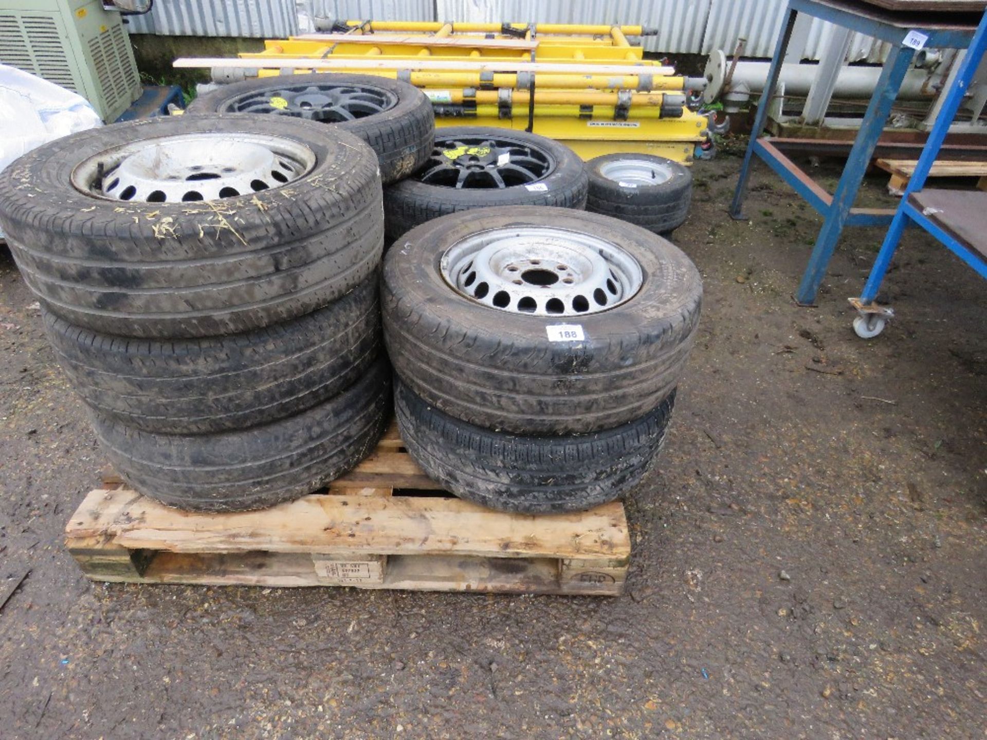 5 X 16" VAN WHEELS AND TYRES.