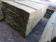 PACK OF FEATHER EDGE TIMBER CLADDING BOARDS, 1.5 M X 10.5CM APPROX