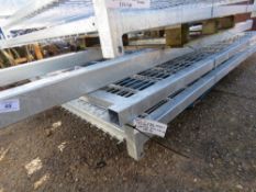 PAIR OF EUROP GALVANISED GATES WITH POSTS. 2420 HEIGHT X 2600MM TOTAL WIDTH APPROX. (PALLET C)