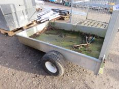 SINGLE AXLED GALVANISED MOWER TRAILER.