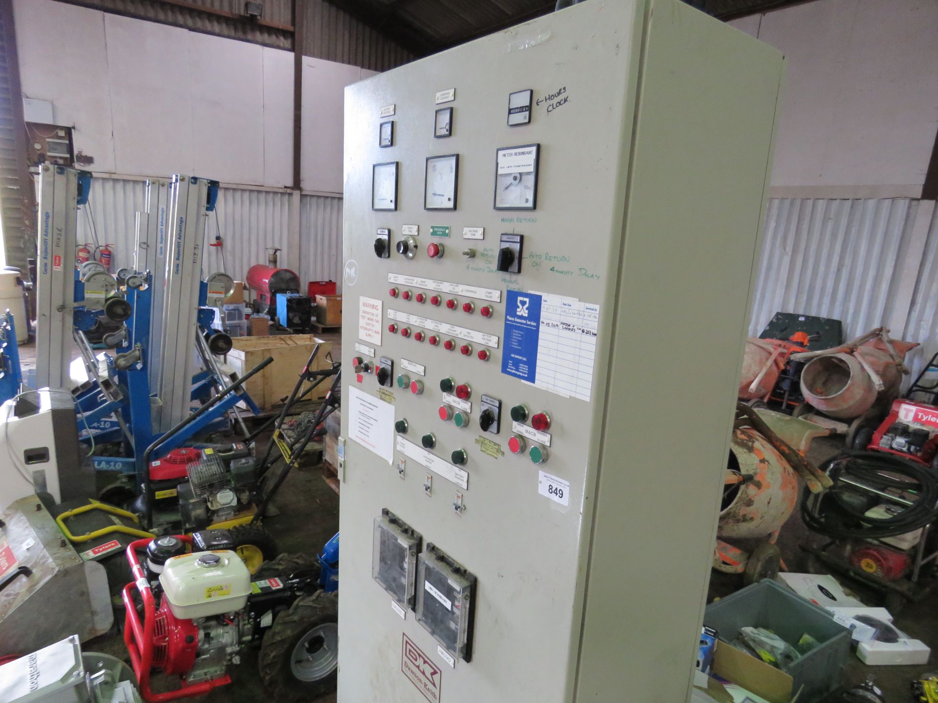 DAWSON KEITH GENERATOR SWITCH GEAR CABINET. - Image 3 of 3