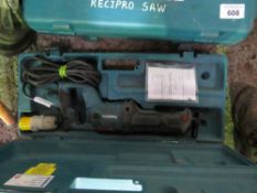 MAKITA 110VOLT RECIROCATING SAW IN CASE. SOURCED FROM DEPOT CLEARANCE PROJECT.