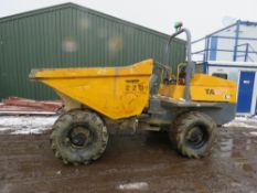 TEREX TA6 6 TONNE SITE DUMPER, JCB T4 FINAL ENGINE, YEAR 2015, 1763 REC HOURS. SN:SLBD1DJ0EF2PP6732.