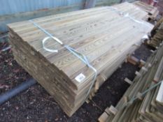 PACK OF SHIPLAP TIMBER CLADDING BOARDS, 1.72 M X 10CM WIDTH APPROX.