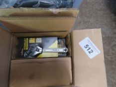 24 X STANLEY FATMAX 150MM ADJUSTABLE SPANNERS, BOXED, UNUSED. (MORE AVAILABLE IN LARGE LOT SIZES, C