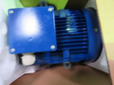 MARATHON 5.5KW RATED ELECTRIC INDUSTRIAL MOTOR, UNUSED.