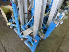 GENIE SLA10 MANUAL MATERIAL HOIST WITH FORKS AND EXTENSIONS YEAR 2020 BUILD. DIRECT FROM LOCAL COMPA