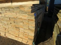 PACK OF UNTREATED FLAT BOARD TIMBER FENCE CLADDING. 1.74M LENGTH X 10CM WIDTH APPROX.