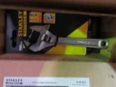 BOX OF 24 X STANLEY FATMAX 200MM ADJUSTABLE WRENCH SPANNERS.