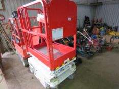 HYBRID HB830CE SCISSOR LIFT ACCESS PLATFORM, WITH DRIVE AND LIFT FEATURES. SN:E0310124.