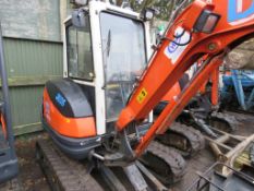 KUBOTA KX71-3 2.8 TONNE RUBBER TRACKED EXCAVATOR, YEAR 2007. 8491 REC HOURS. CAB GUARDS. 4 X BUCKETS