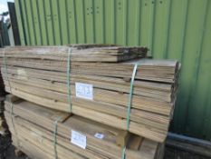 THIN TIMBER CLADDING BOARDS 1.44-1.75M LENGTH APPROX X 9.5CM WIDTH.