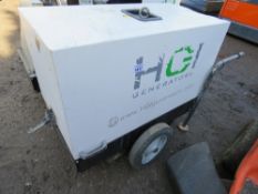 HGI 6 KVA BARROW GENERATOR. YANMAR ENGINE. NO ALTERNATOR, SOLD FOR PARTS.