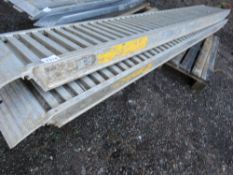 PAIR OF ALUMINIUM HD LOADING RAMPS, 9FT LENGTH APPROX.