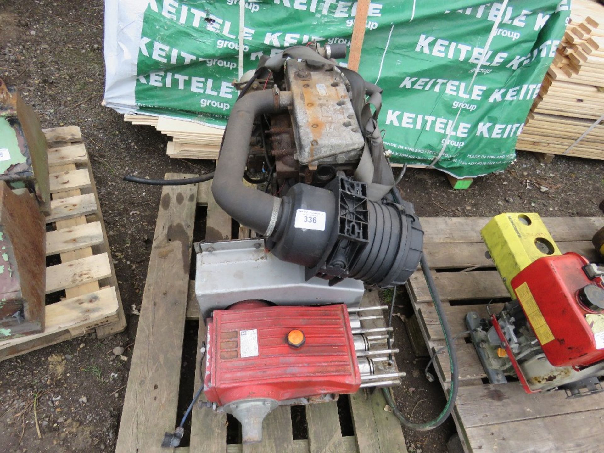 ISUZU 4 CYLINDER DIESEL ENGINE, USED ON A HIGH PRESSURE WASHER UNIT.