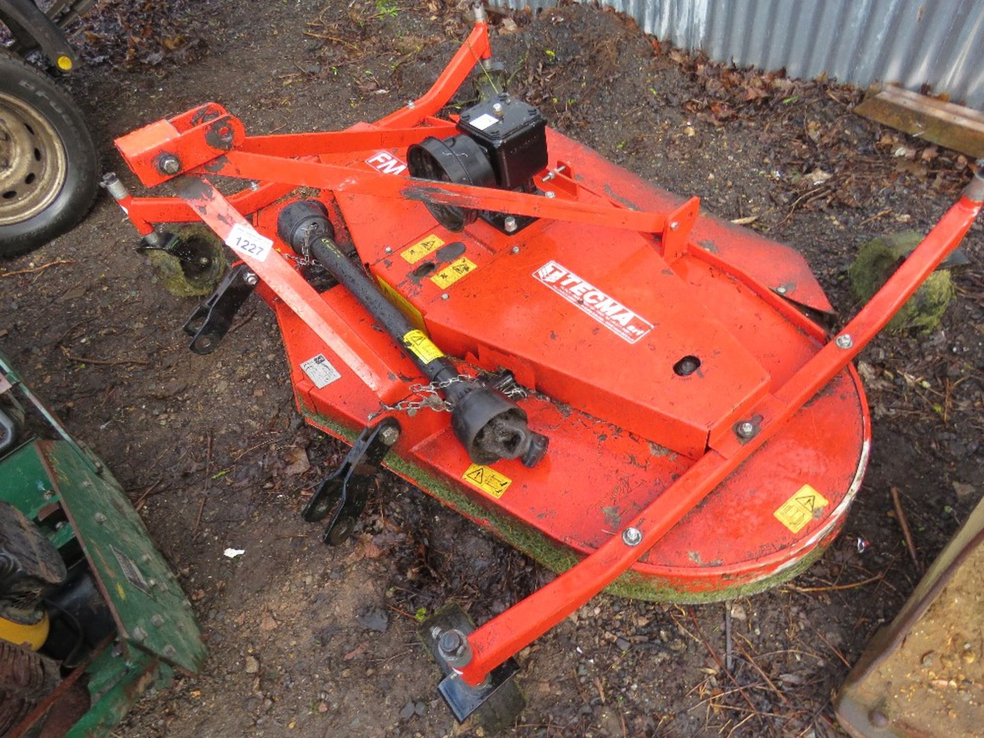 TECMA FM180 6FT TRACTOR MOUNTED FINISHING MOWER, YEAR 2015 WITH PTO.